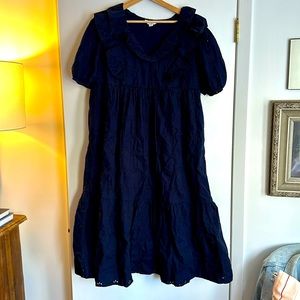 Navy eyelet Crown & Ivy dress